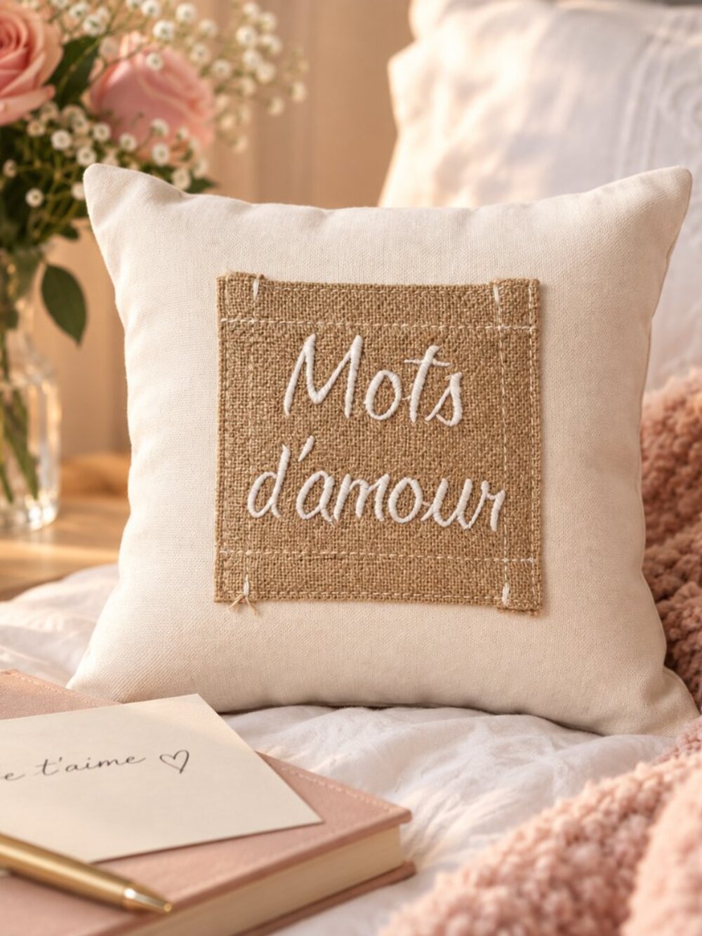 Mots d’Amour Love Note Pocket Pillow – Made in Canada